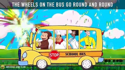 Любопытный Джордж Колеса на автобусе Песня!