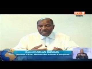 Le Ministre des affaires étrangères Kablan Duncan donne les enjeux de la visite de Hillary Clinton