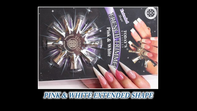 PINK & WHITE EXTENDED SHAPE. PINK & WHITE