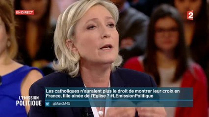 Marine Le Pen vous offre une minute de grand n'importe quoi sur  la laïcité