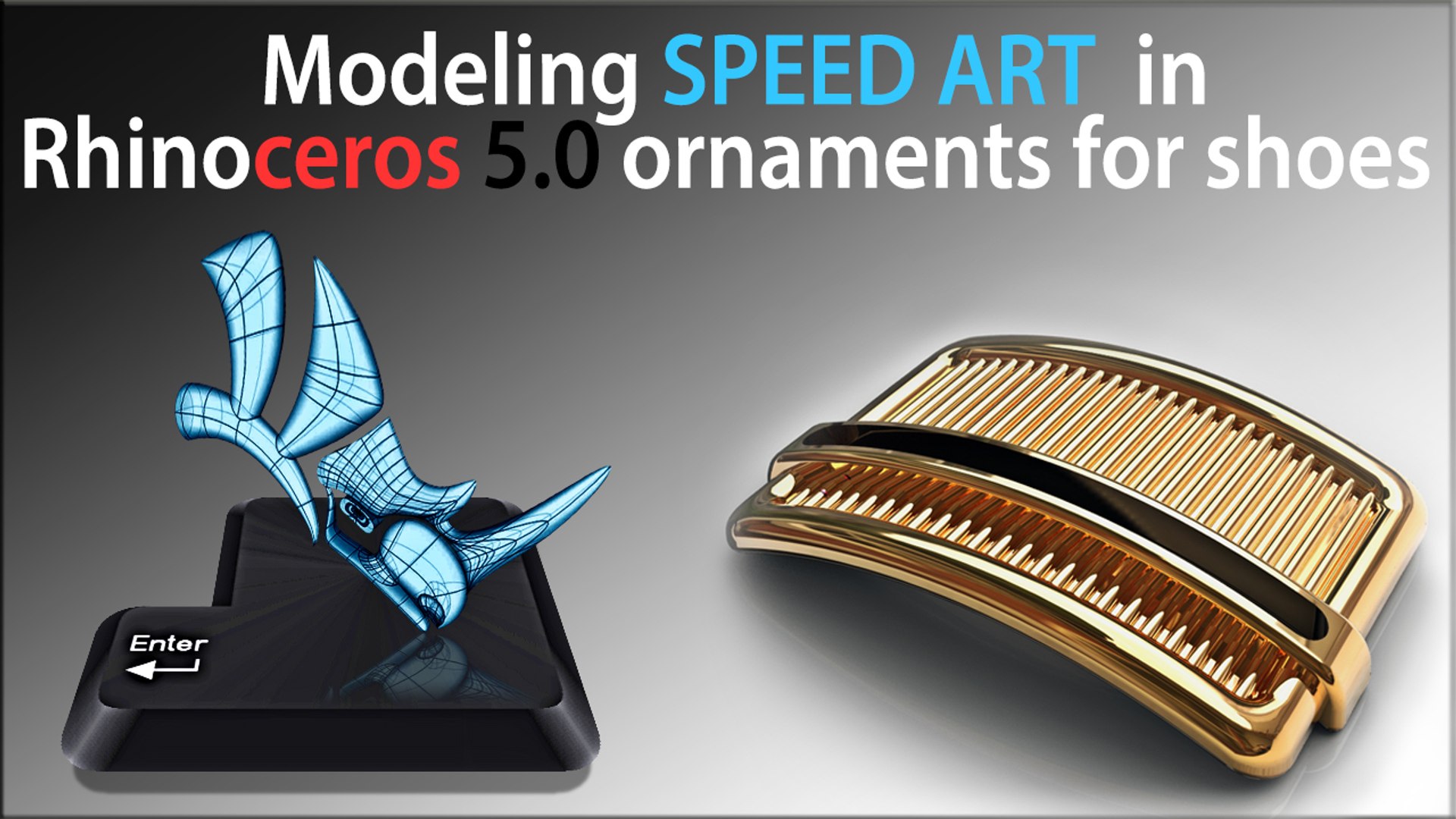 Rhinoceros 5.0 . Modeling  SPEED ART ornaments for shoes