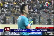 Universitario cayó 3-0 ante Capiatá y quedó eliminado de la Copa Libertadores