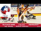 Italy v Germany | 5th place | 2015 IPC Ice Sledge Hockey World Championships A-Pool, Buffalo