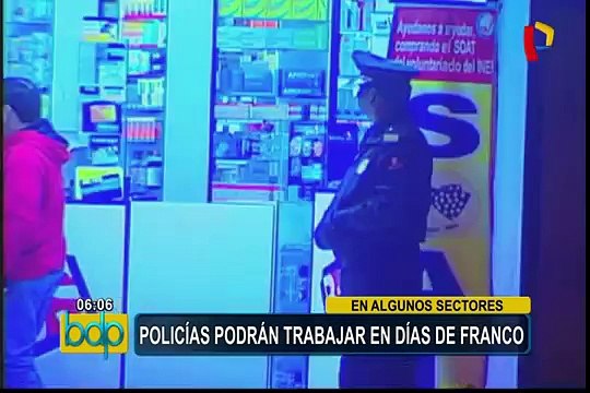 Policías podrán trabajar en días de franco en algunos sectores