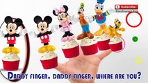 Mickey Mouse Cup Cakes Finger Family Song Nursery Rhymes Lyrics Children Cupcake | ToysSurpriseEggs