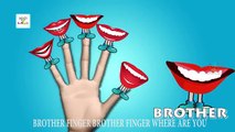 Finger Family Lips Family Nursery Rhyme | Lips Finger Family Songs | Funny Lips Daddy Finger