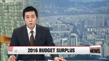 Korea's 2016 budget logs surplus for 2 straight years