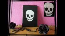 Créer un joli tableau tendance skull  tête de mort pailleté