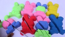 DIY How To Make Colors Kinetic Sand Bunny Rabit Learn Colors Modelling Clay MLP