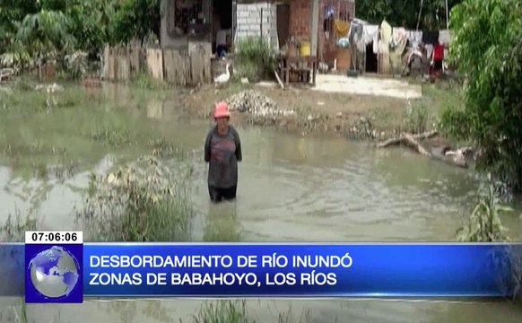 Desbordamiento de río inundó zonas de Babahoyo - Los Ríos