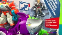 Transformers Rescue Bots Shark Sub Capture with Paw Patrol Rocky and Masha and the Bear