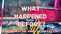 SPIDERMAN vs JOKER! Old Factory Chase Spiderman Poo & Fart prank Superhero Fun in Real Life - SHMIRL