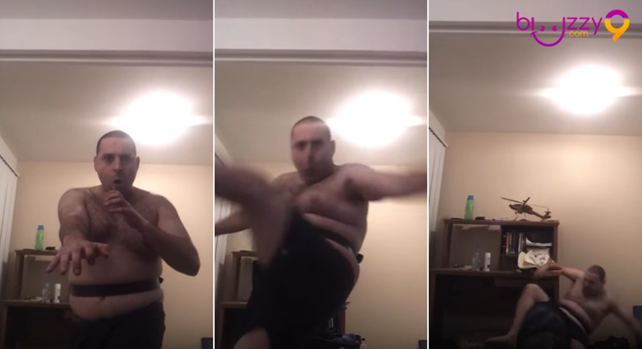 Cet homme imite Bruce Lee et s'enflamme un peu trop