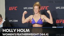 Inaugural featherweight title fight set as Holly Holm, Germaine de Randamie make weight for UFC 208