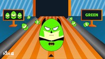Учим Цвета С Веселыми Боулинг Бэтмен Яйца – Обучающие Видео Цвета Для Детей – Новый Сюрприз Яйца