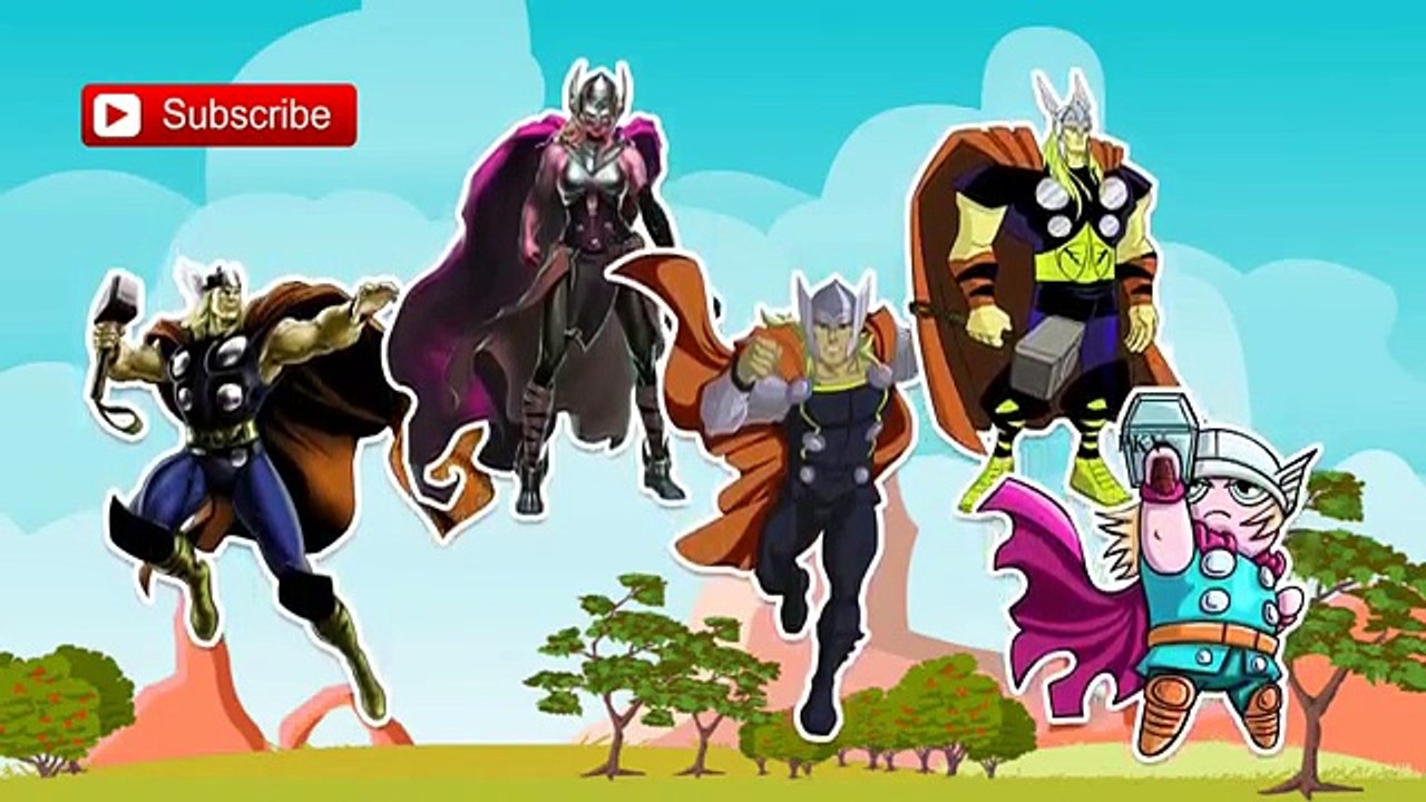 Finger Family Rhymes Superhero | Thor |Cartoons | Children Nursery Rhymes | Collection