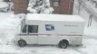 USPS Truck Struggles in New York Snow