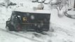 UPS Truck Struggles in New York Snow