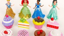 Disney Princesses Eat Yummy Sweets | Cupcake and Cakes Playset for Kids
