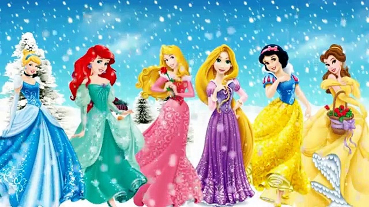Disney Princess transform Christmas Dress Kids Coloring Video - Kiddie Toys