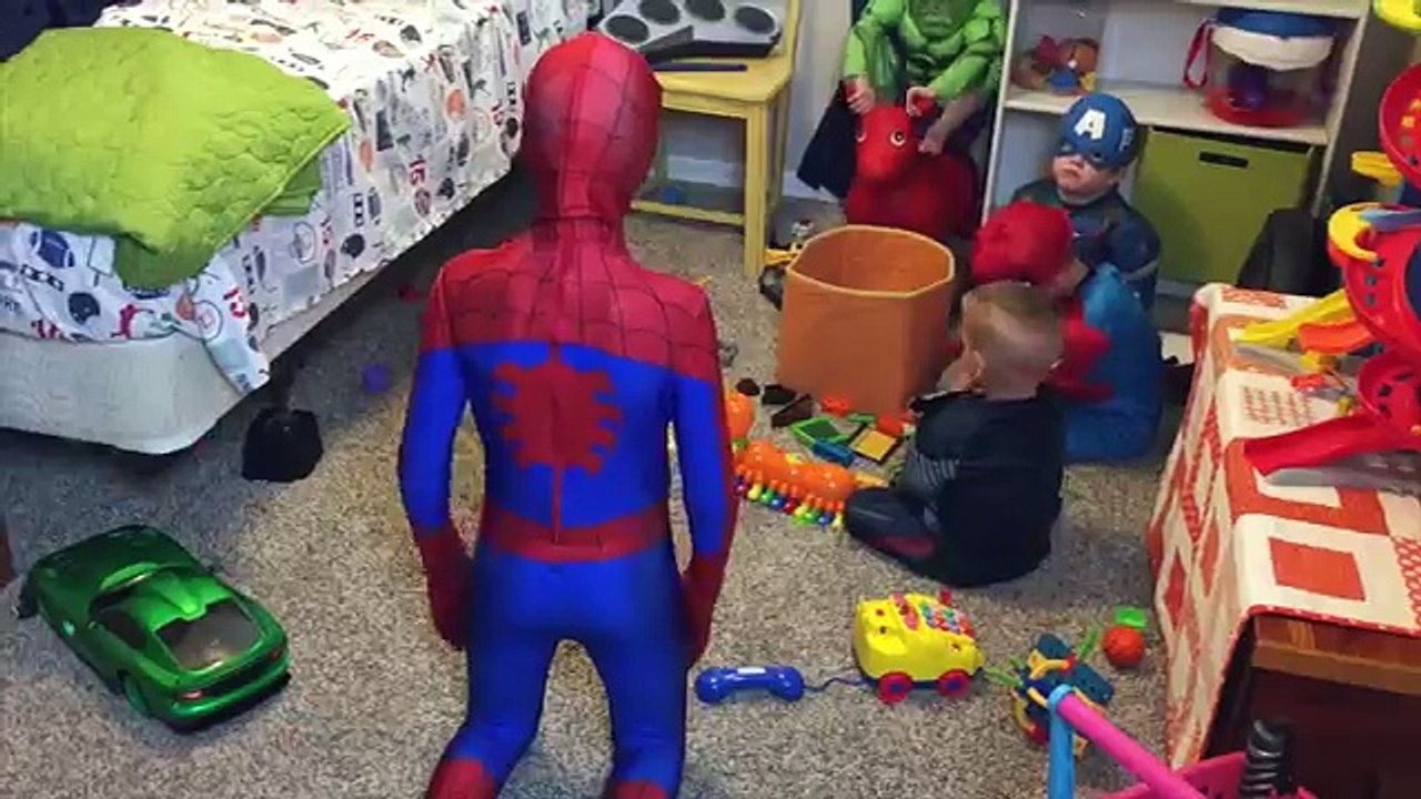Spiderman vs Captain American & Thor, Frozen Elsa! Prank Fun Superhero Movie in Real Life for kids