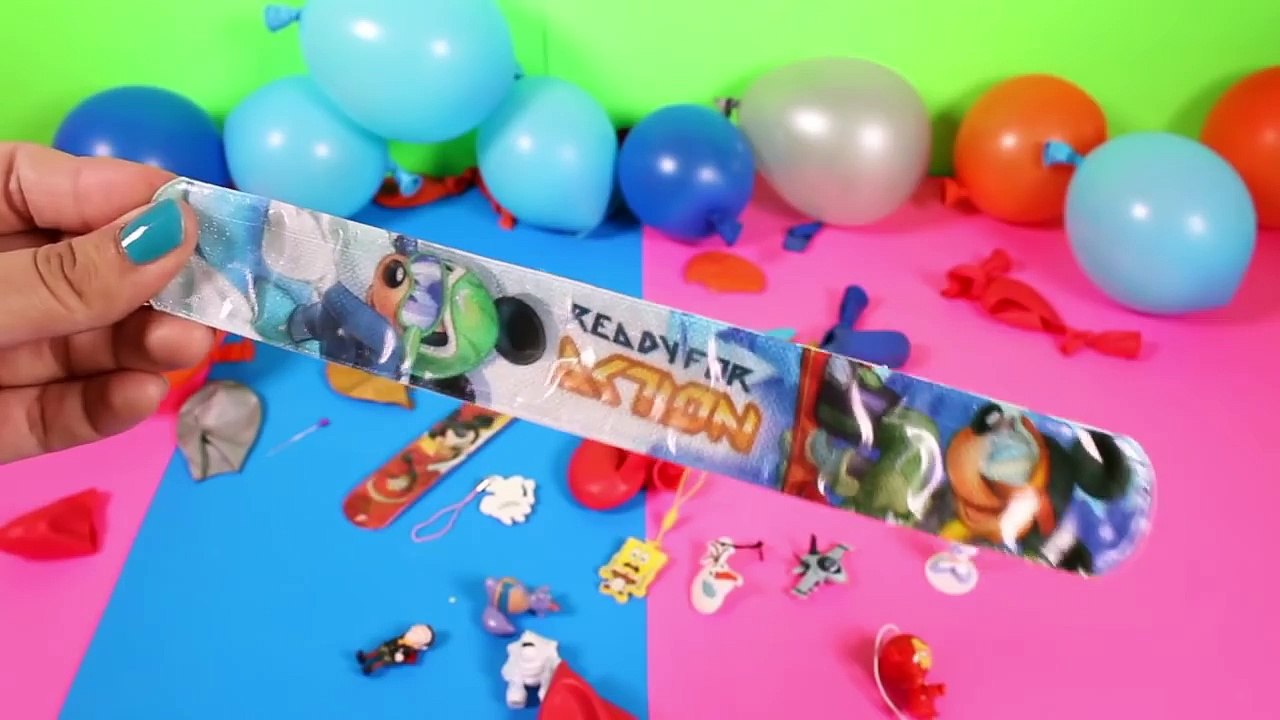 Surprise Balloons with Toys Dora Explorer Spider-Man Peppa Pig Angry Birds Disney Princess Eggs