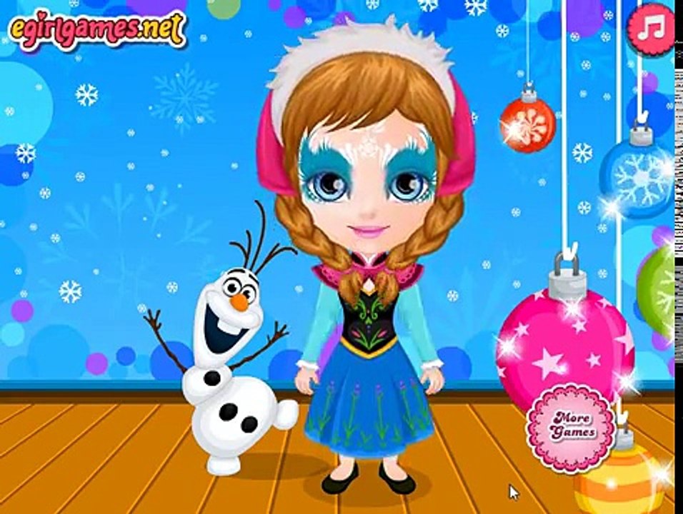ELSA Y ANNA FROZEN DE PEQUEÑAS MAQUILLAJE FANTASIA PARA NIÑAS - BABY ELSA AND ANNA FROZEN FACE ART