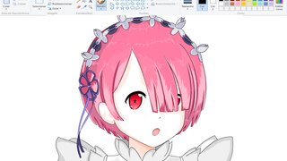 How I Draw using Mouse on Paint Re - Ram | Re:Zero