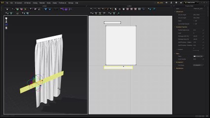 Creating a curtain 3d model in marvelous designer