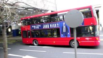 Buses in Canary Wharf February 2017