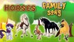 Horses Finger Family Song | With Cartoon & Real Horses | Nursery Rhymes for kids
