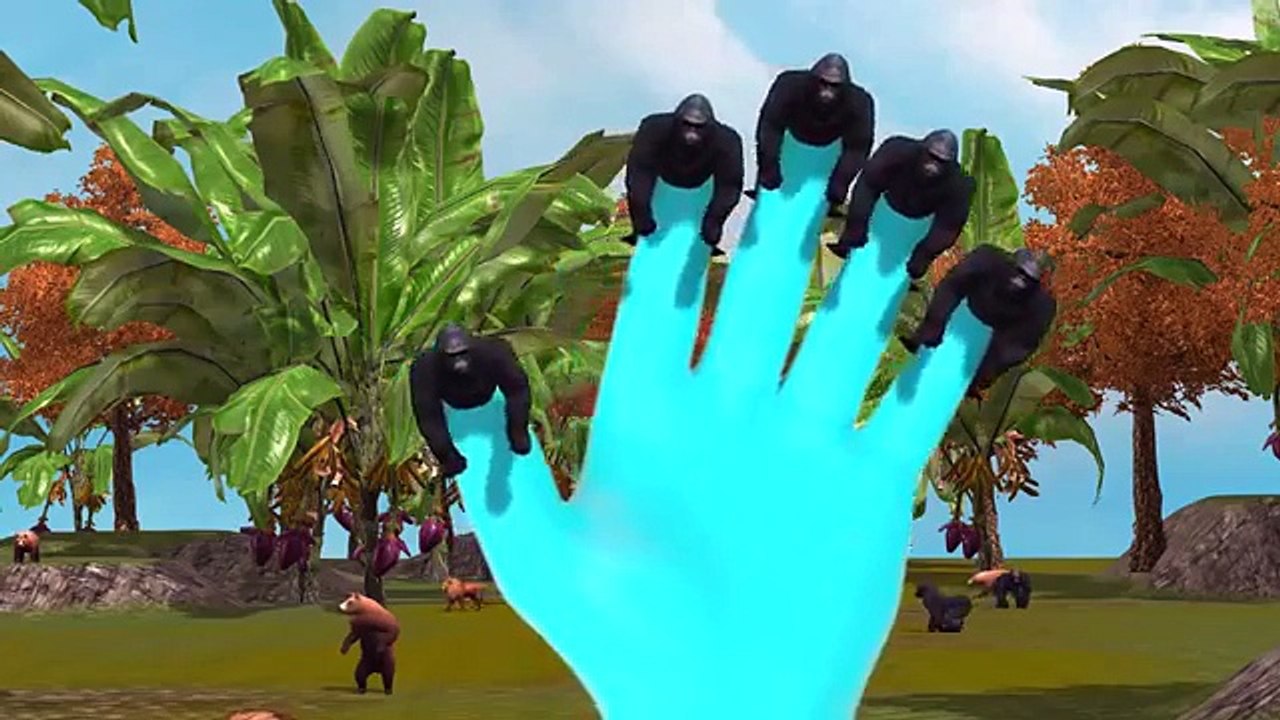 3D Gorilla Animated Finger Family Rhymes For Children | Top Animated Animal Rhymes