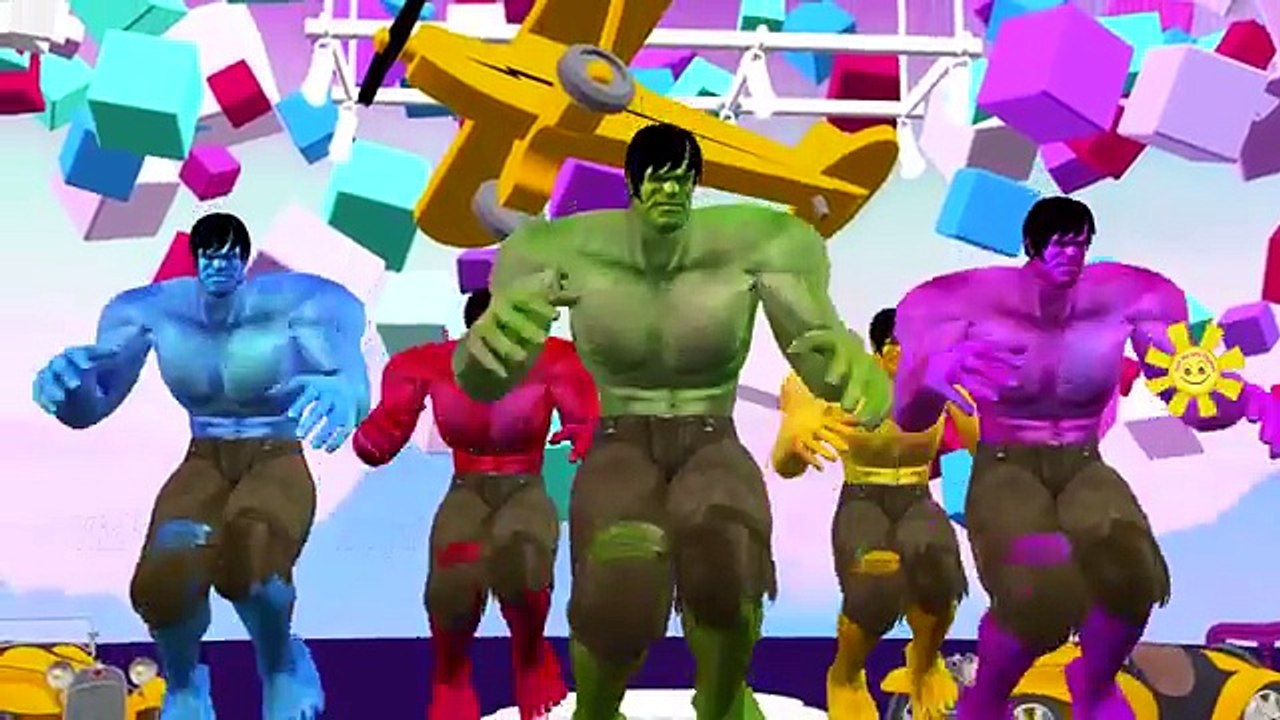 All Colours Hulks Five Little Monkeys Rhymes | Five Little Monkeys Jumping On The Bed