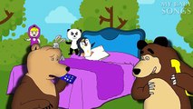 Masha and the Bear Five Little Monkeys Jumping on the Bed Nursery Rhyme