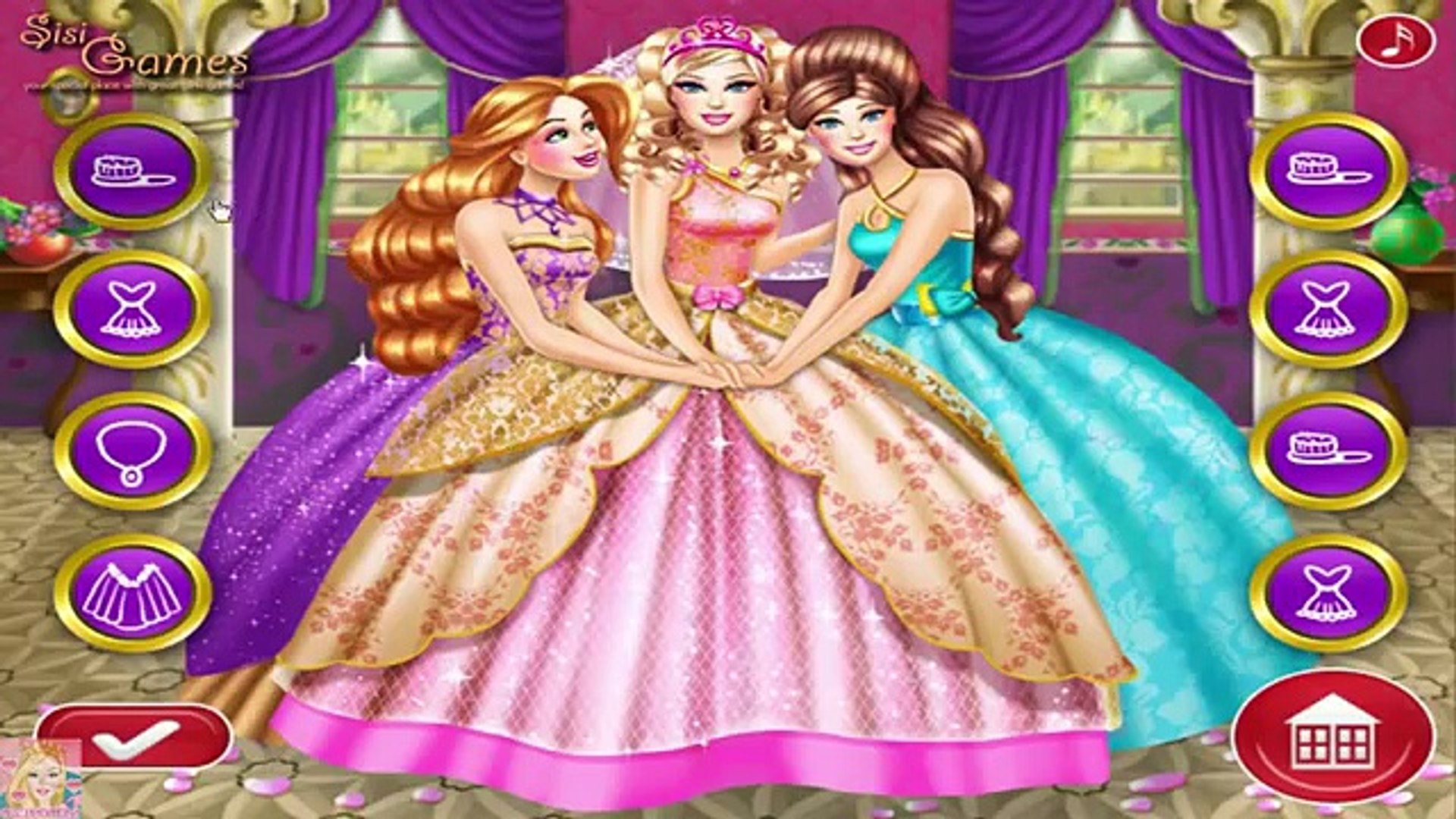 barbie dress up games wedding princess