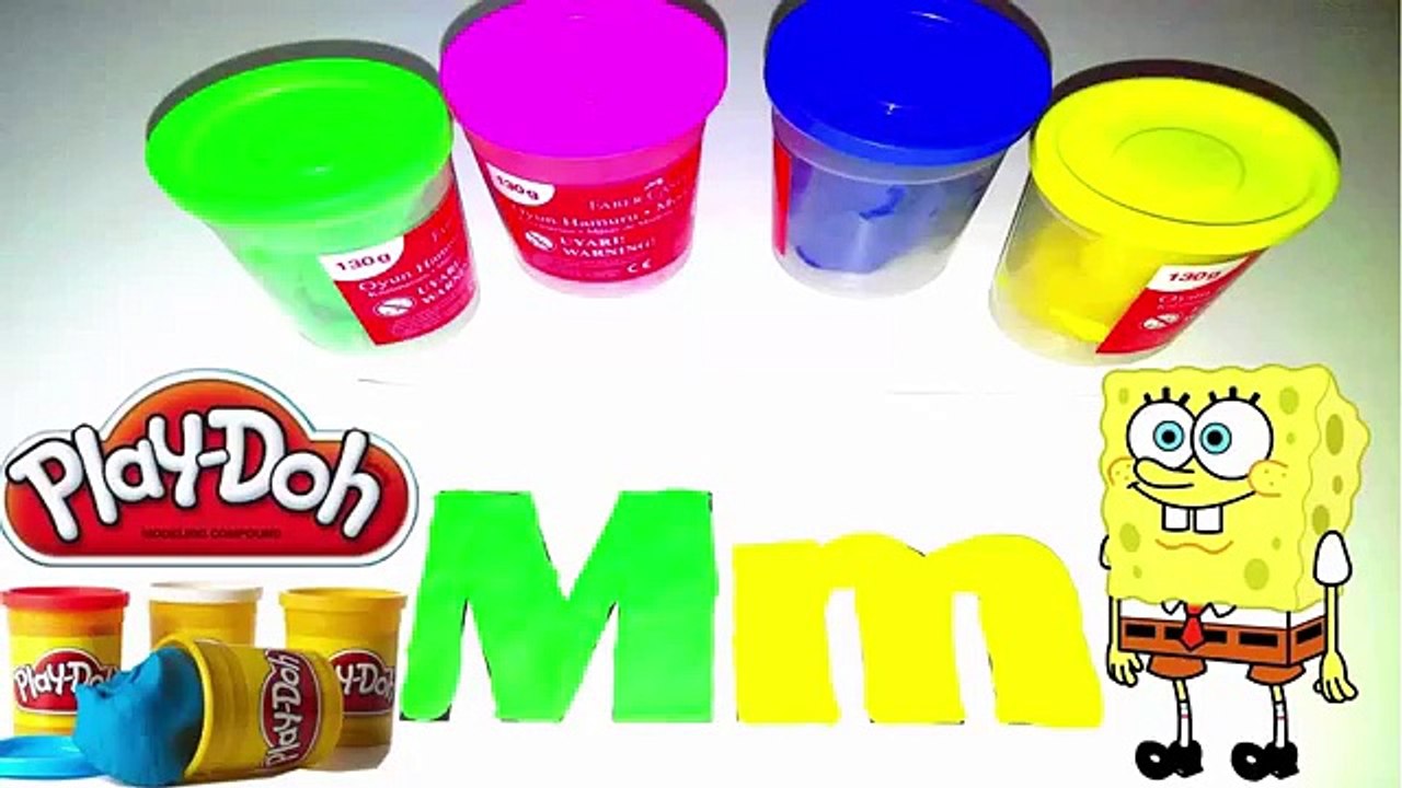 ABC Play Doh, letters M Play Doh Funny Alphabet Education