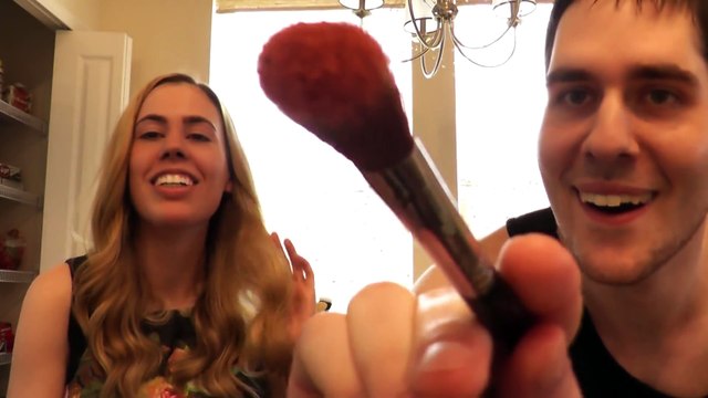 HUSBAND DOES MY MAKE UP CHALLENGE!