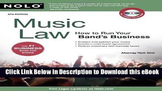 [Read Book] Music Law: How to Run Your Band s Business Mobi