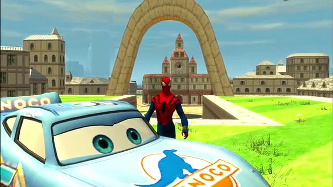 Spiderman and Lightning McQueen on Island Adventure Nursery Rhymes A+SuperheroSchool