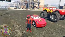 Deadpool ve Spiderman Mcqueen ile Yarış yapıyor