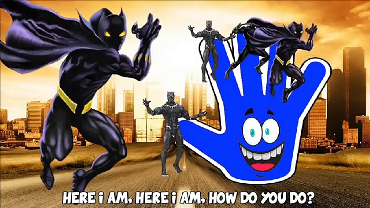Finger Family | Marvel Black Panther Civil War Animation Daddy Finger Nursery Rhyme Song