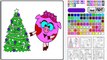Раскраска Смешарики /Нюша наряжает елочку. Coloring Smeshariki /lady Gaga dresses up Christmas tree