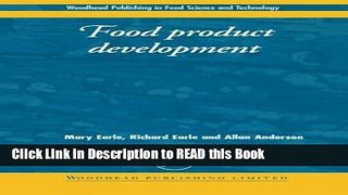 Read Book Food Product Development: Maximising Success (Woodhead Publishing Series in Food