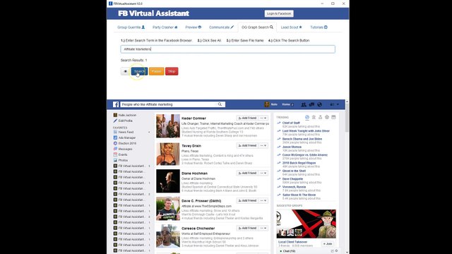 How to Download Prospects from Facebook Graph Search - FB Virtual Assistant OG Graph Search