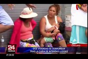 Lambayeque: dos viviendas se desploman tras fuertes lluvias en Chiclayo