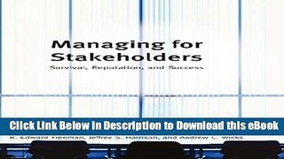 [Read Book] Managing for Stakeholders: Survival Reputation and Success (The Business Roundtable