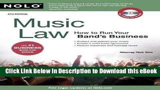 [Read Book] Music Law: How to Run Your Band s Business Kindle