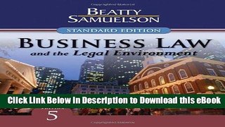 [Read Book] Business Law and the Legal Environment, Standard Edition Mobi