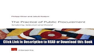 PDF [FREE] DOWNLOAD The Practice of Public Procurement: Tendering, Selection and Award Book Online