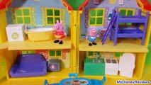 PEPPA TOUR of Fisher Price Peppa Pig Peek n Surprise Playhouse Playset Nickelodeon